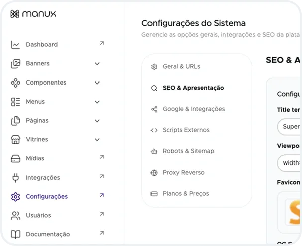 Print da tela de edição visual